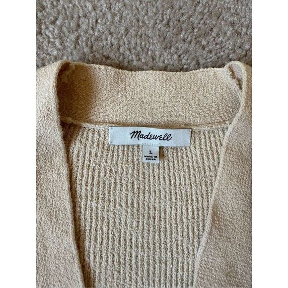 Madewell Lovell Cardigan Sweater size L Cream Harvest Moon - Picture 5 of 12